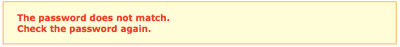 In case you enter the incorrect password