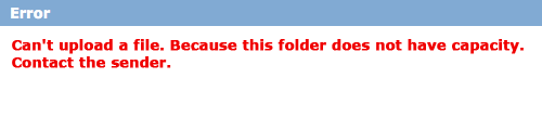 no enough capacity