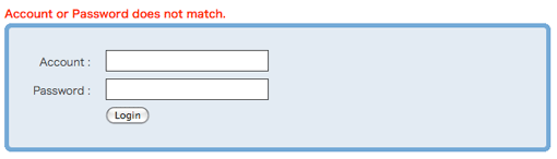 Login Error