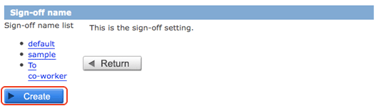sign-off nam：make
