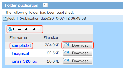 Folder publication