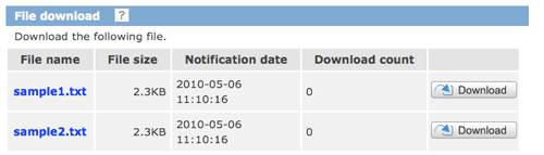 download files with the mail address:In case that the Email address is correct