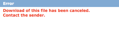 Download of this file has been canceled