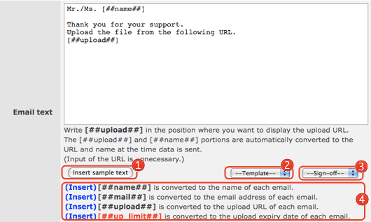 detail of Email txex