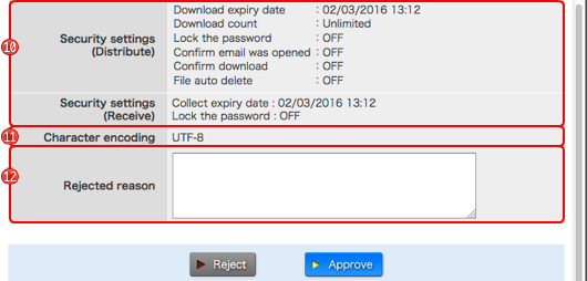 the detail screen of Email that was approved or rejected